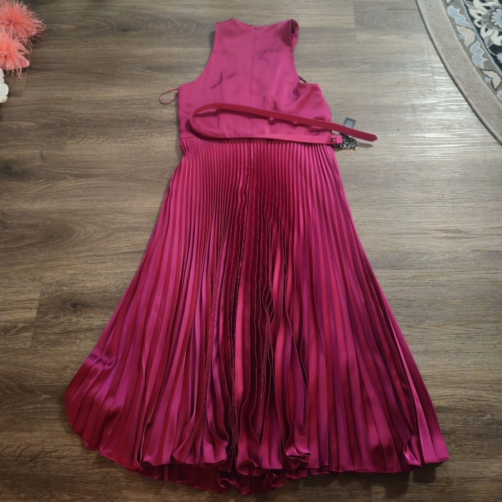 NWT Lauren Ralph Lauren Charmeuse Halter Midi Dress 14 - Picture 10 of 16